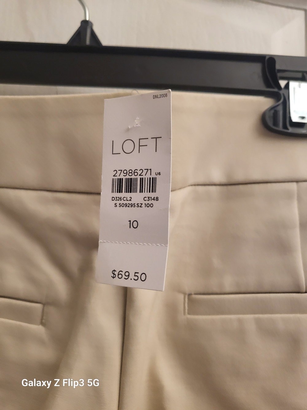 LOFT Wide-Leg Cropped Pants in Light Beige NWT Size 10 - Picture 5 of 7